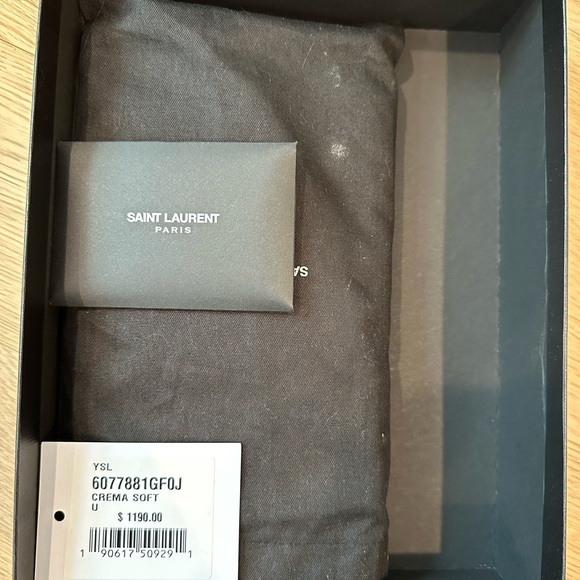 Saint Laurent Uptown YSL Monogram Grain de Poudre Wallet on Chain w/ Card Case - Picture 3 of 11